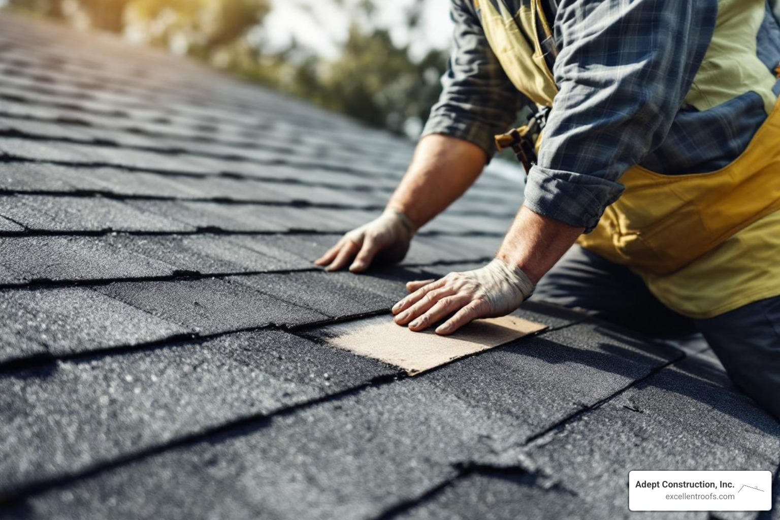 roofer replacing a single damaged asphalt shingle - cost of shingle repair roofer replacing a single damaged asphalt shingle - cost of shingle repair