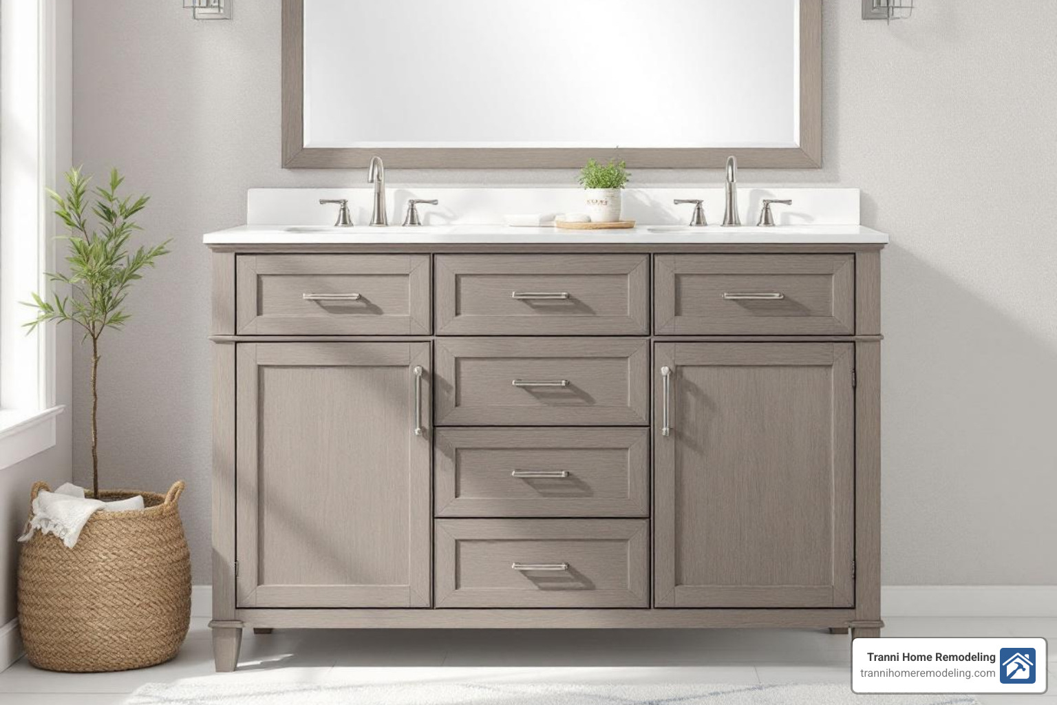 transitional style bathroom vanity with quartz countertop - bathroom remodel burlington ma transitional style bathroom vanity with quartz countertop - bathroom remodel burlington ma