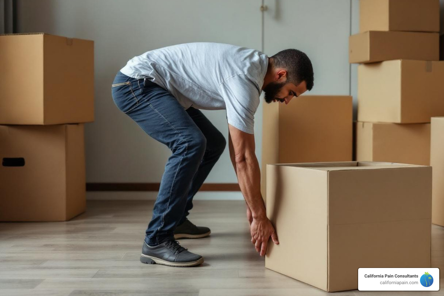 correct lifting posture - back injury treatment