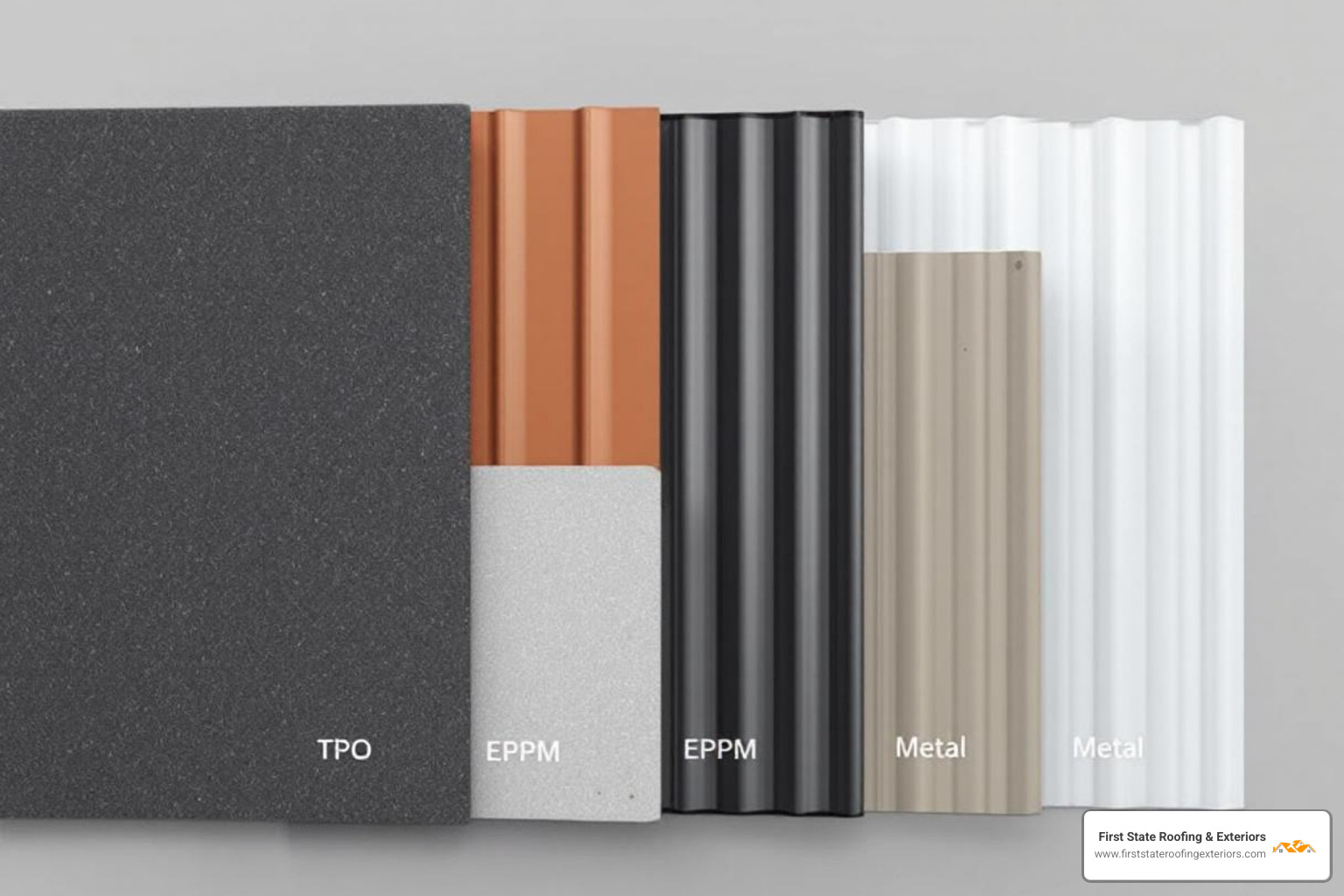 various commercial roofing material samples like TPO, EPDM, and Metal - commercial roofing companies in my area various commercial roofing material samples like TPO, EPDM, and Metal - commercial roofing companies in my area