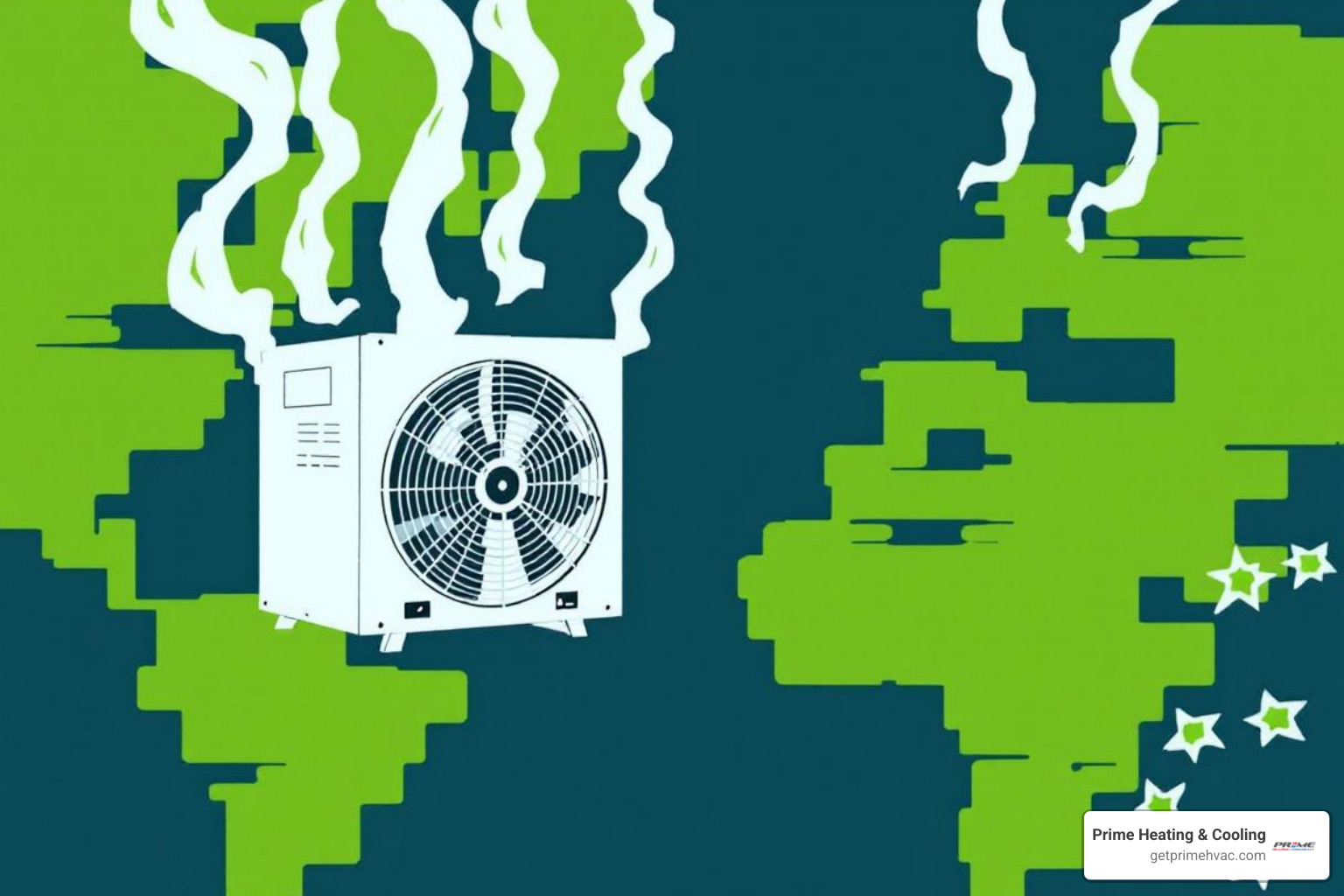 AC cooling cycle diagram - AC blowing hot air