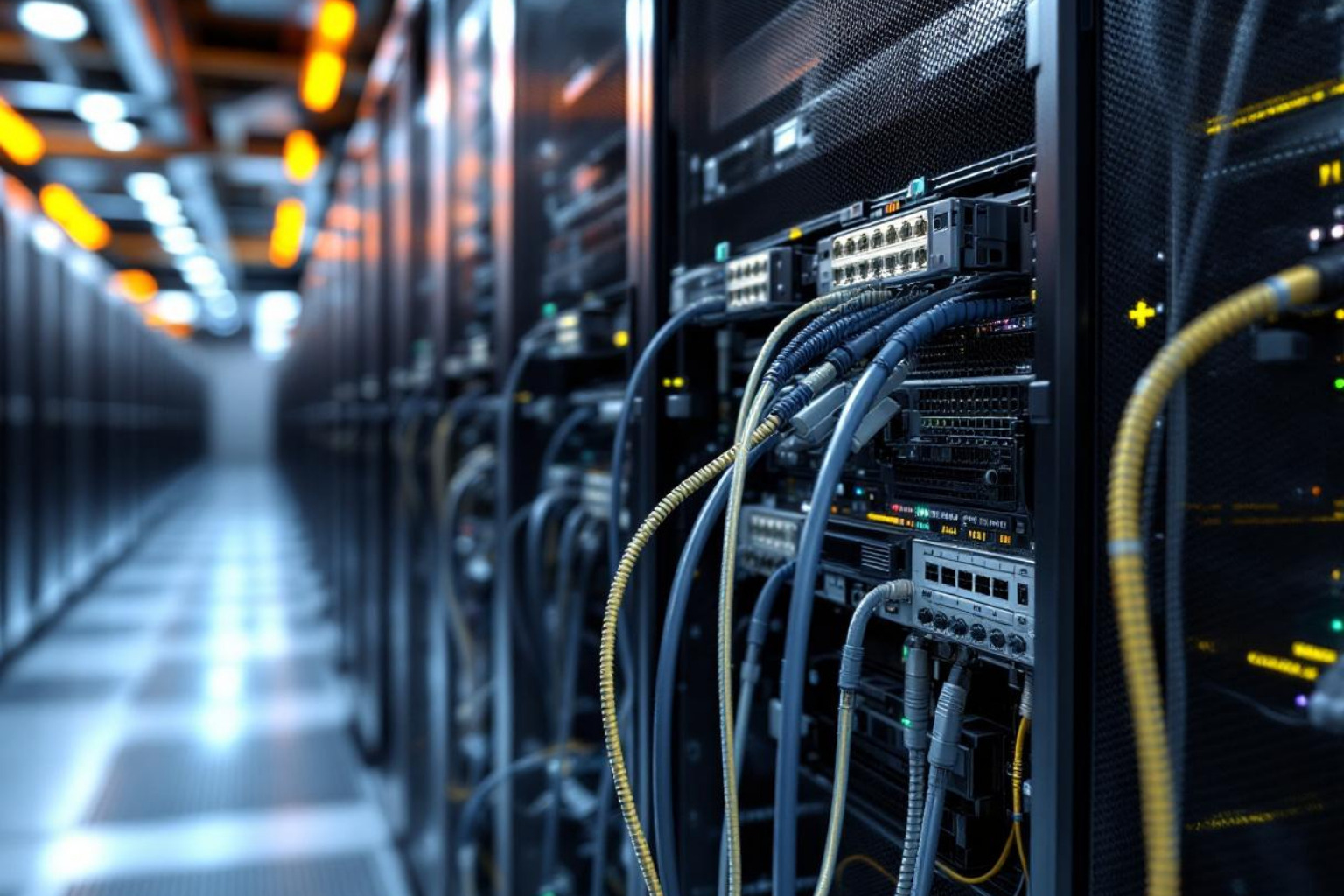 Spiral wrap used on industrial machinery in a data center - cable management Spiral wrap used on industrial machinery in a data center - cable management