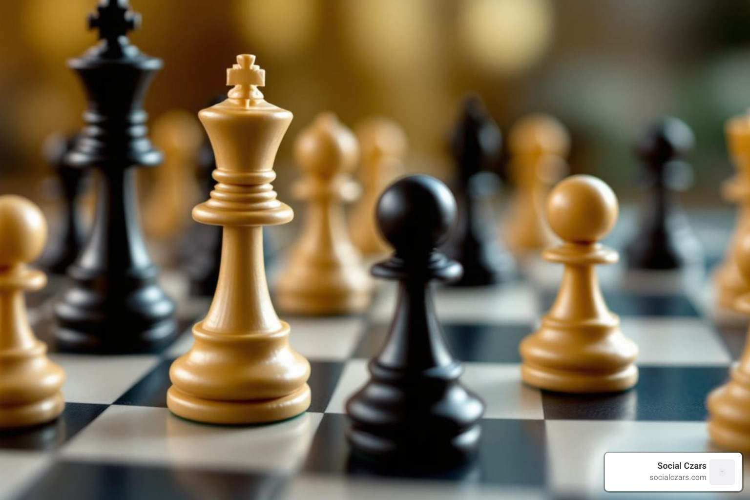 of a chess board symbolizing strategic moves during a crisis - Crisis SEO for Business