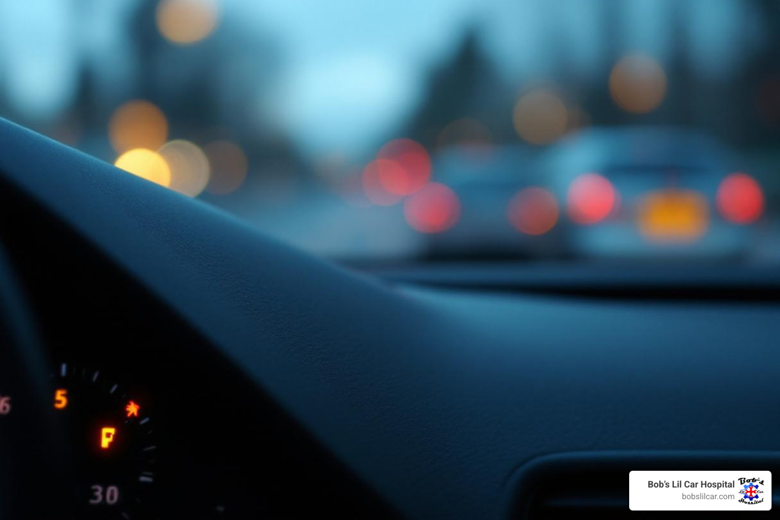 car's dashboard with the check engine light illuminated - transmission box repair cost