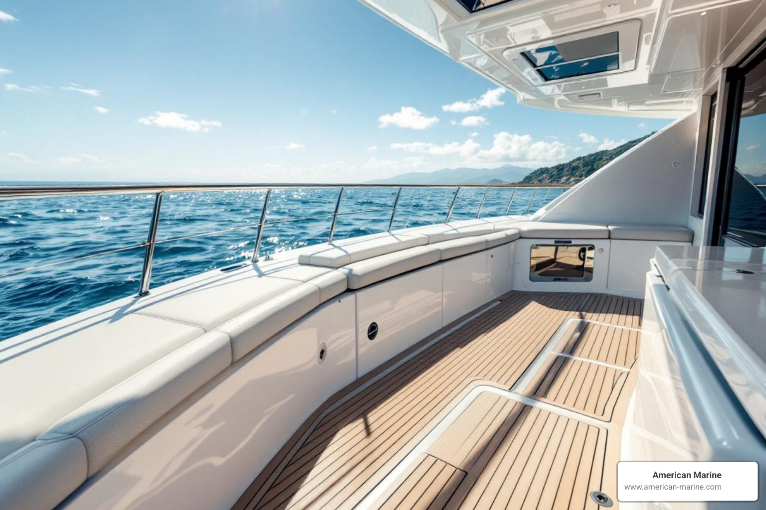 luxury yacht cockpit with pristine marine flooring - boat carpet replacement