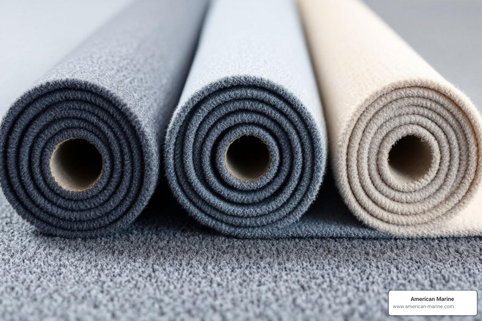 three different quality marine carpet rolls side-by-side - marine carpet cost three different quality marine carpet rolls side-by-side - marine carpet cost