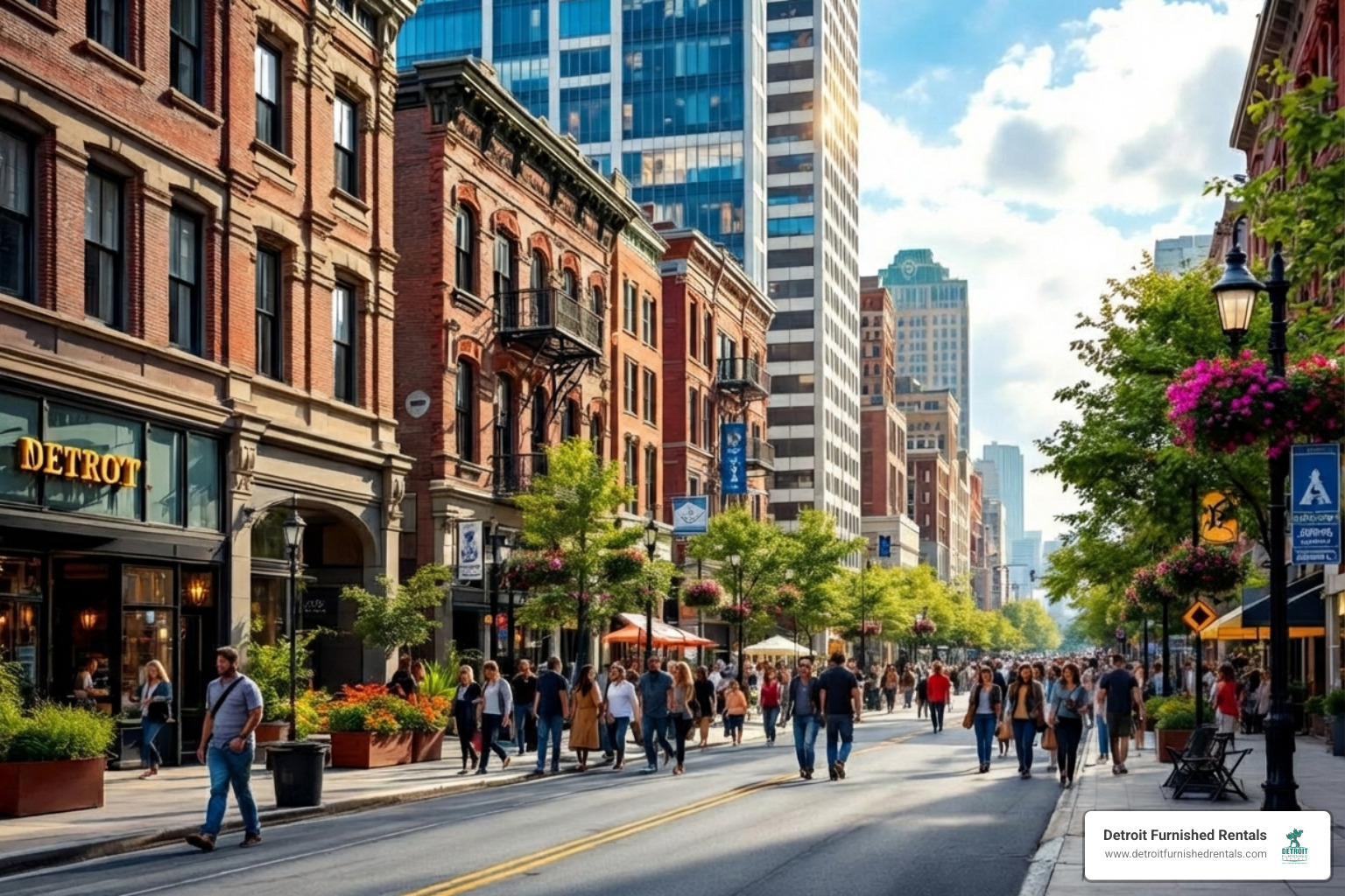 A vibrant street in Midtown Detroit - Detroit housing rentals A vibrant street in Midtown Detroit - Detroit housing rentals