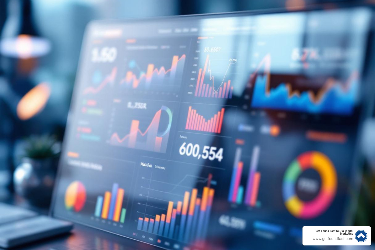 Marketing dashboard showing lead generation growth and positive ROI metrics - b2b internet marketing agency Marketing dashboard showing lead generation growth and positive ROI metrics - b2b internet marketing agency