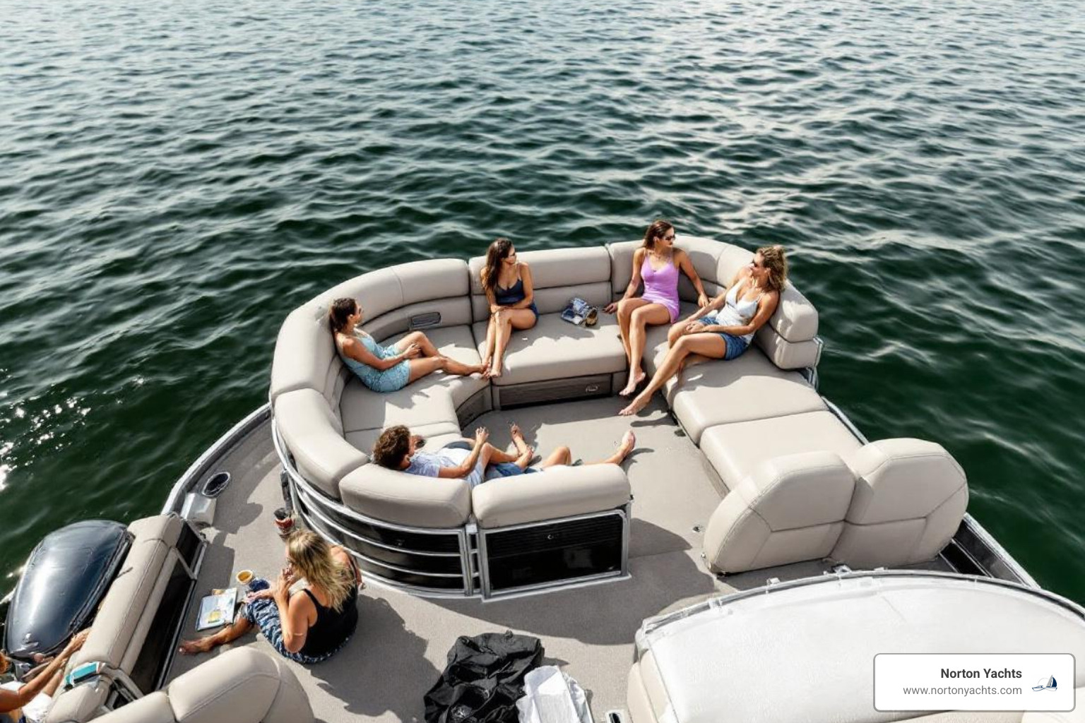 versatile Swingback lounge area with passengers relaxing - Bennington S Series reviews