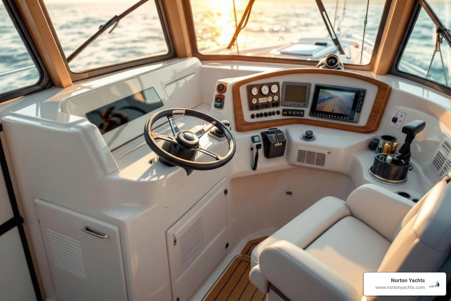 freshly detailed boat cockpit, free of clutter - boat selling guide