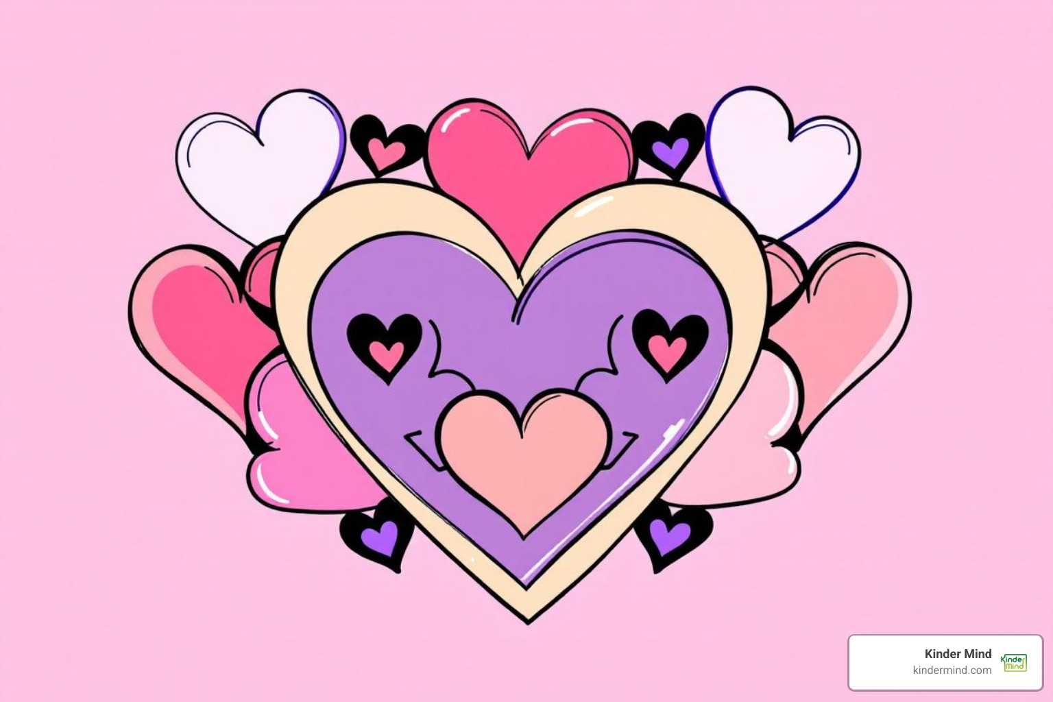 interlocking hearts representing a polycule - Polyamory friendly therapist