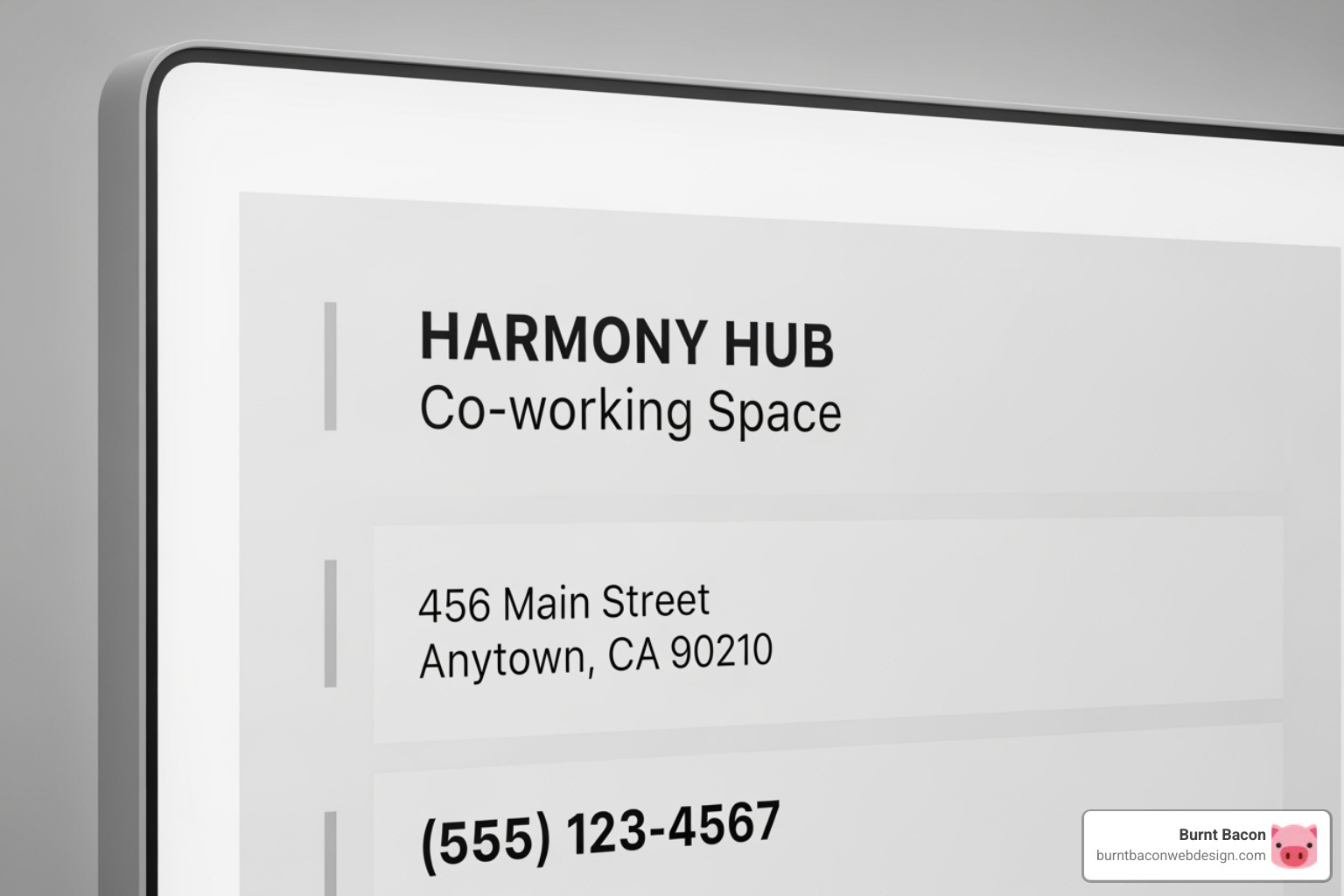 business listing showing NAP information - citation link building