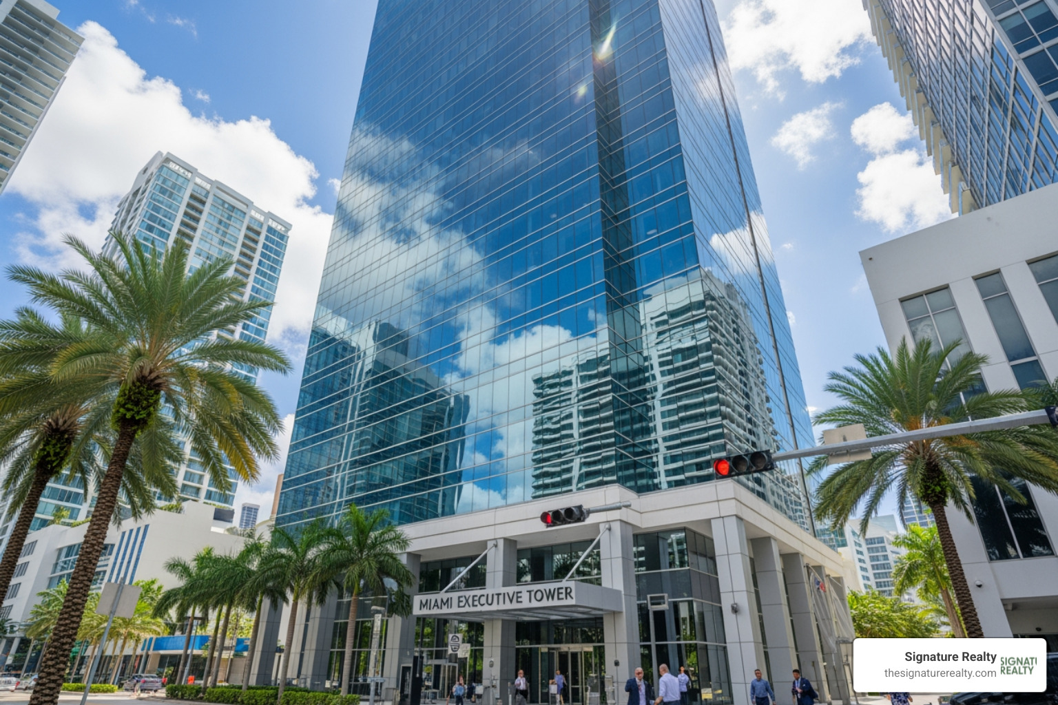 busy Brickell financial district with its modern high-rises - Commercial office space Miami busy Brickell financial district with its modern high-rises - Commercial office space Miami