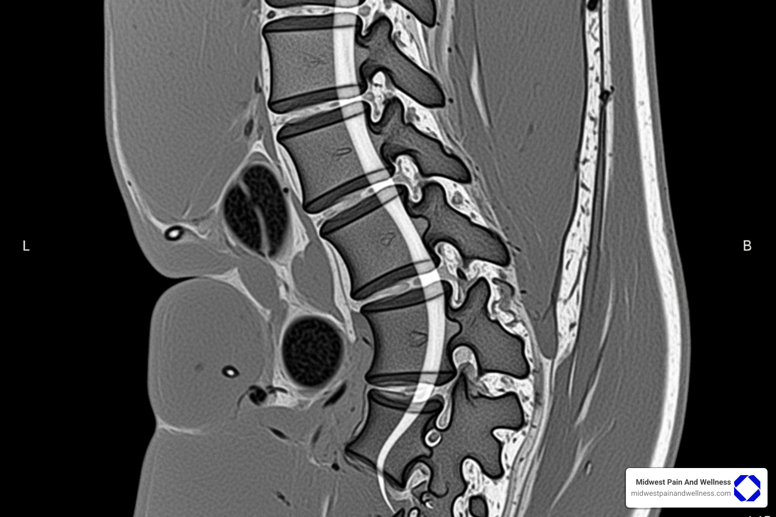MRI scan showing a narrowed spinal canal - spinal stenosis doctor palos heights MRI scan showing a narrowed spinal canal - spinal stenosis doctor palos heights