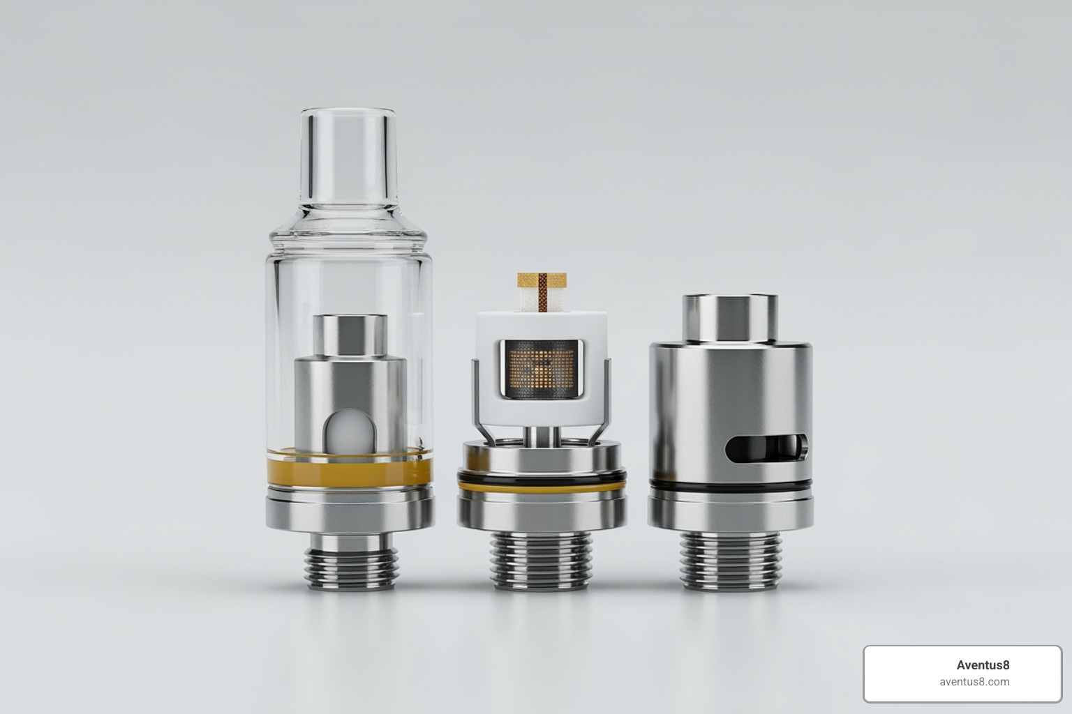 vape cartridge materials including glass tank and ceramic coil - cartridges