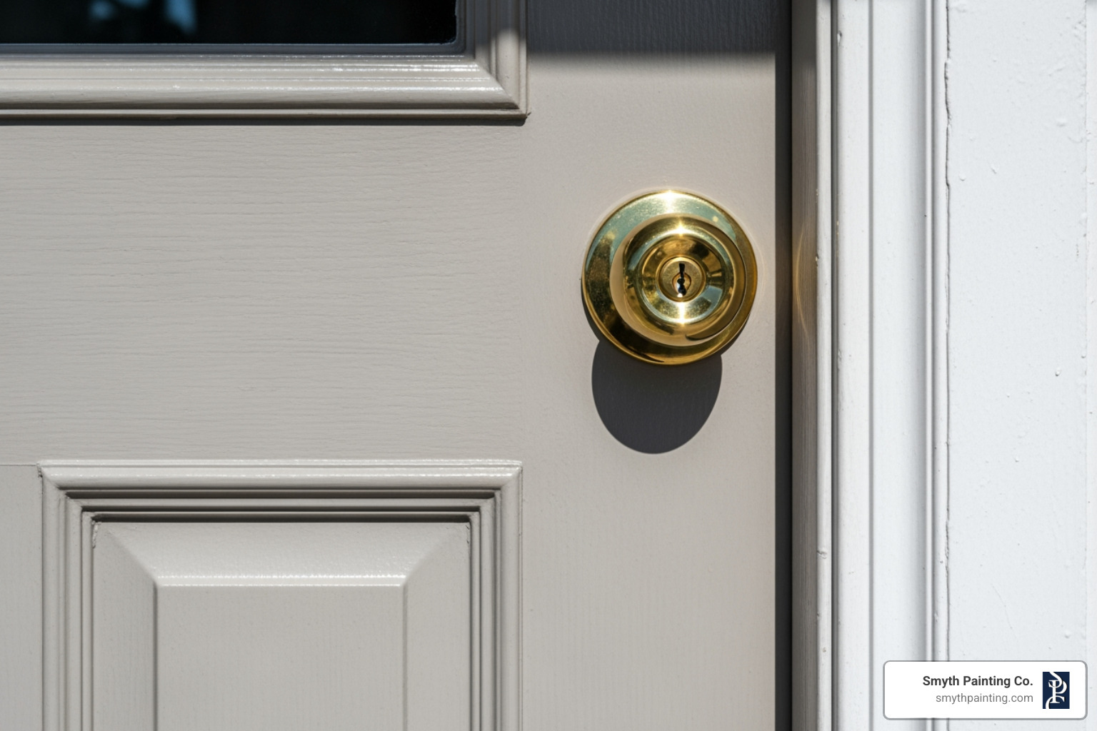 close-up of semi-gloss painted front door - semi gloss exterior paint close-up of semi-gloss painted front door - semi gloss exterior paint