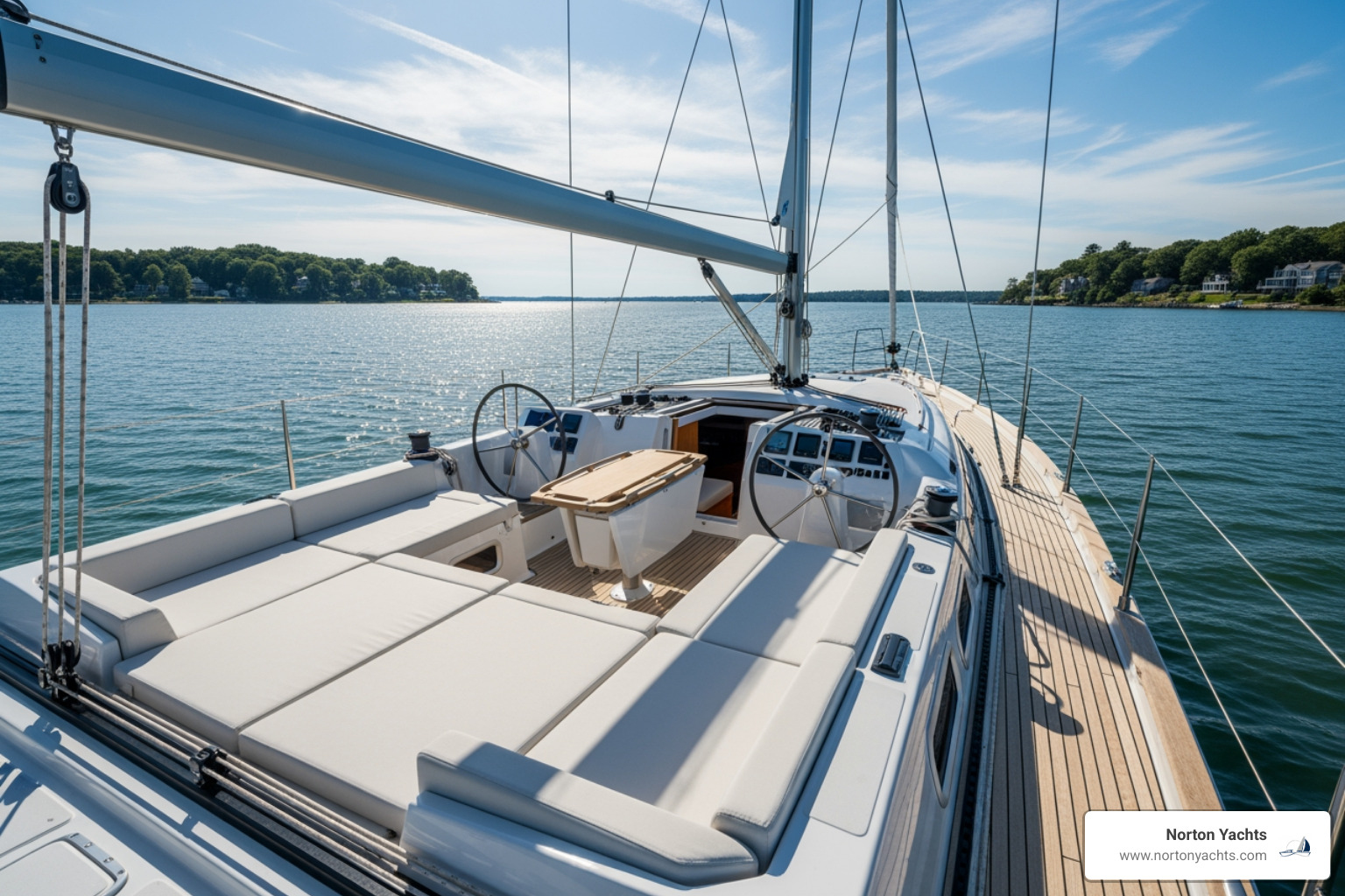 image of the spacious Saffier SE 33 Life cockpit and aft sunpad - Saffier 33 Life review