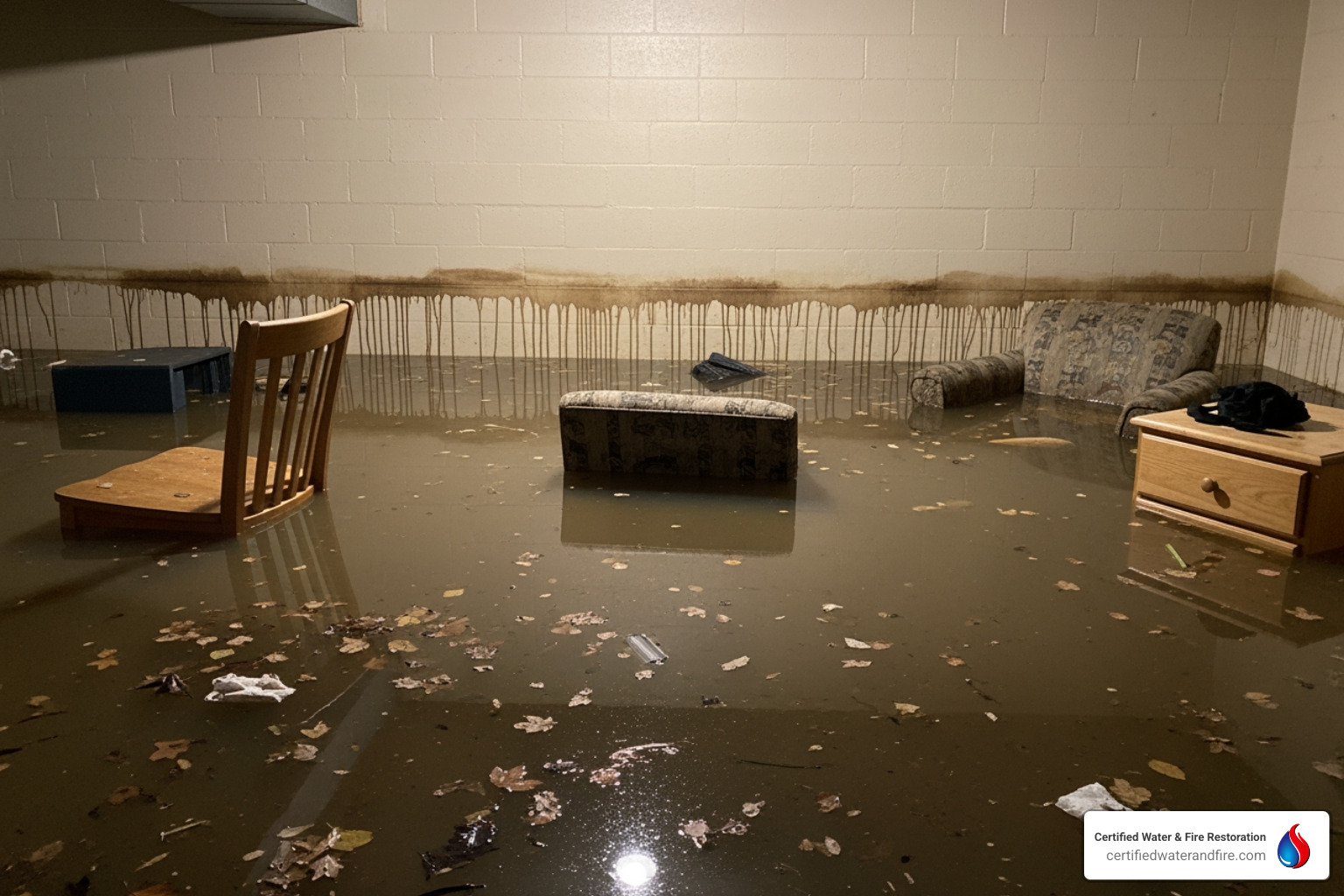flooded basement - cost to fix sewer backup