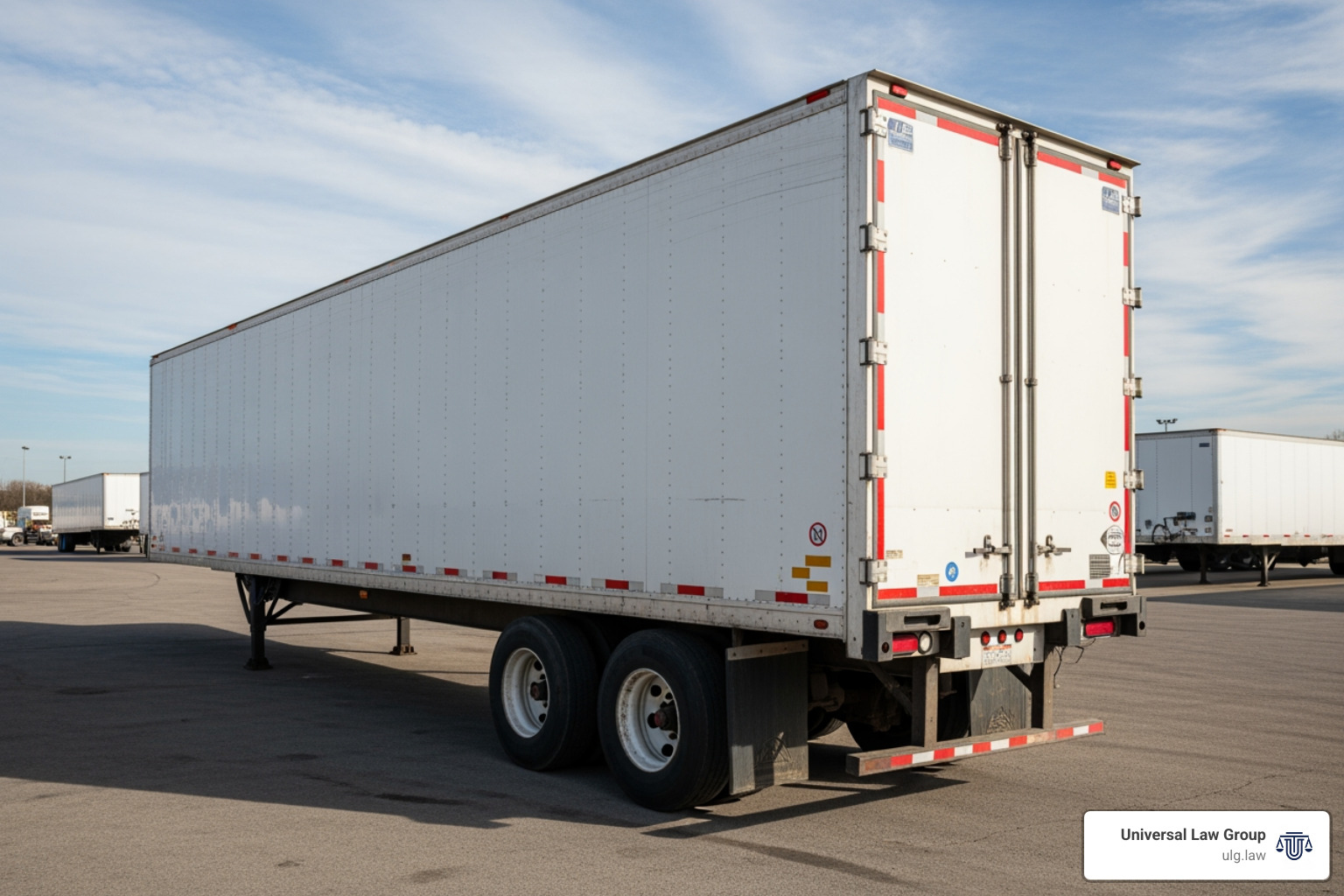 standard 53-foot dry van trailer - how much does a semi truck weigh