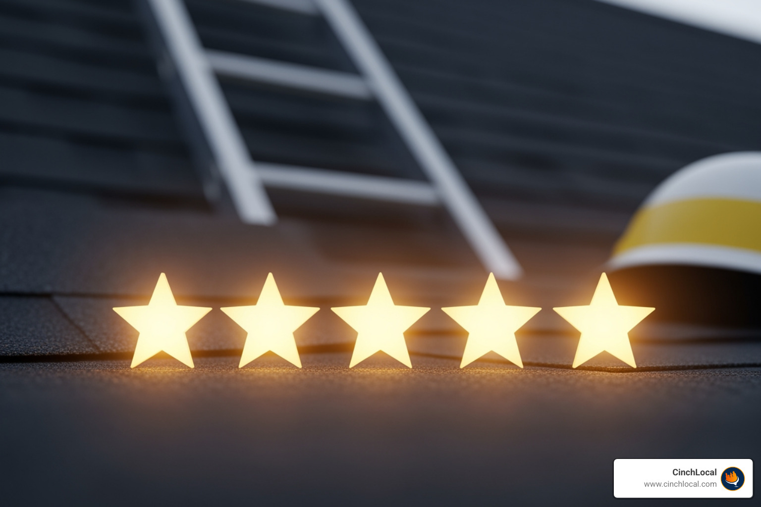 Five-star Google review for a roofing contractor. - improve google maps ranking