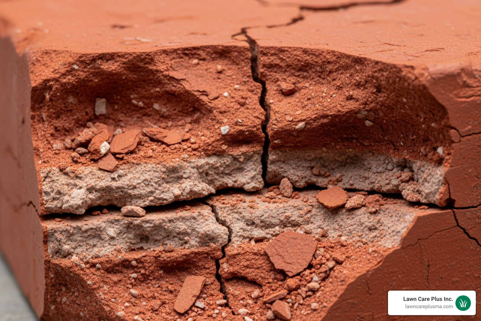 close-up on a spalling brick with crumbling edges - brickwork repairs near me