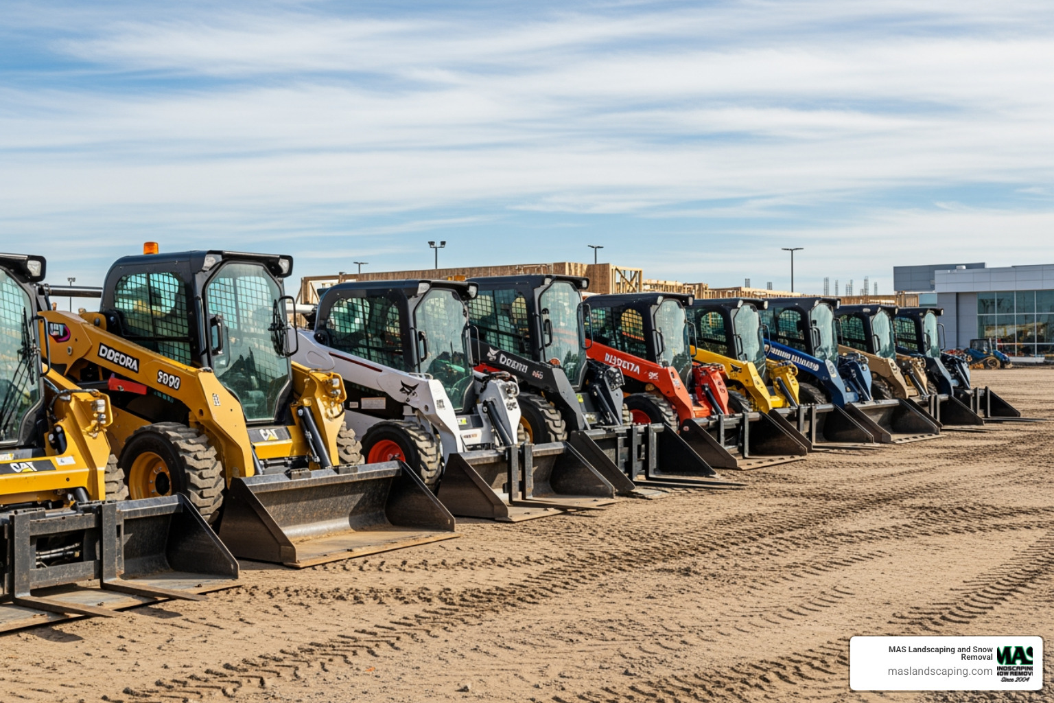different brands of skid steers lined up - Skid steer company different brands of skid steers lined up - Skid steer company