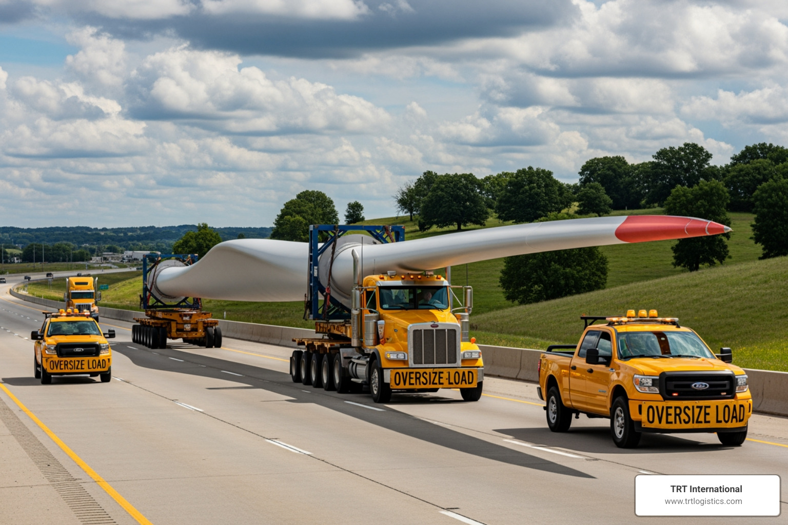wind turbine blade transport - project cargo logistics