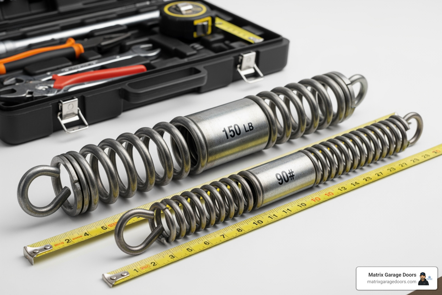 broken extension spring - garage door extension spring replacement size