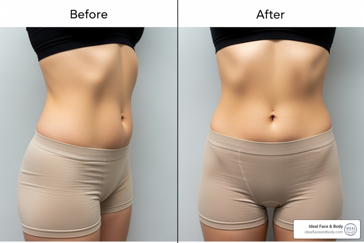 Smartlipo Abdomen - laser lipolysis before and after Smartlipo Abdomen - laser lipolysis before and after