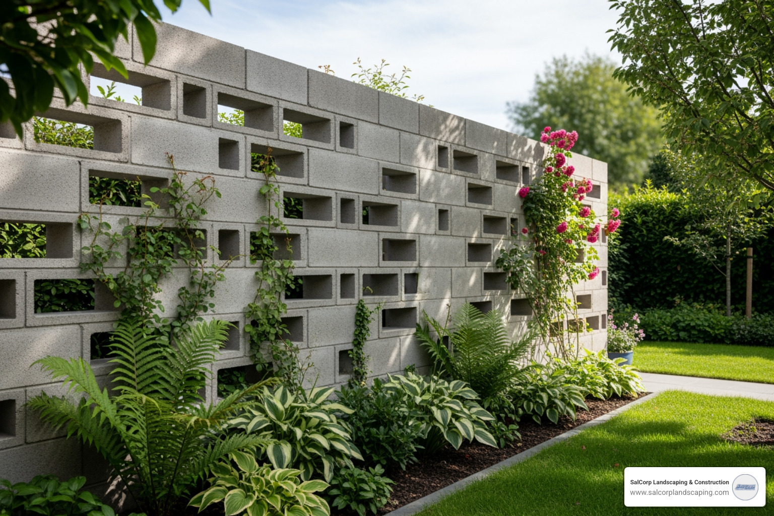 breeze block garden wall - cost of building a breeze block garden wall