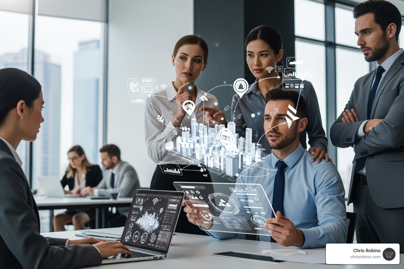 strategy session with whiteboard outlining AR implementation steps - augmented reality strategy