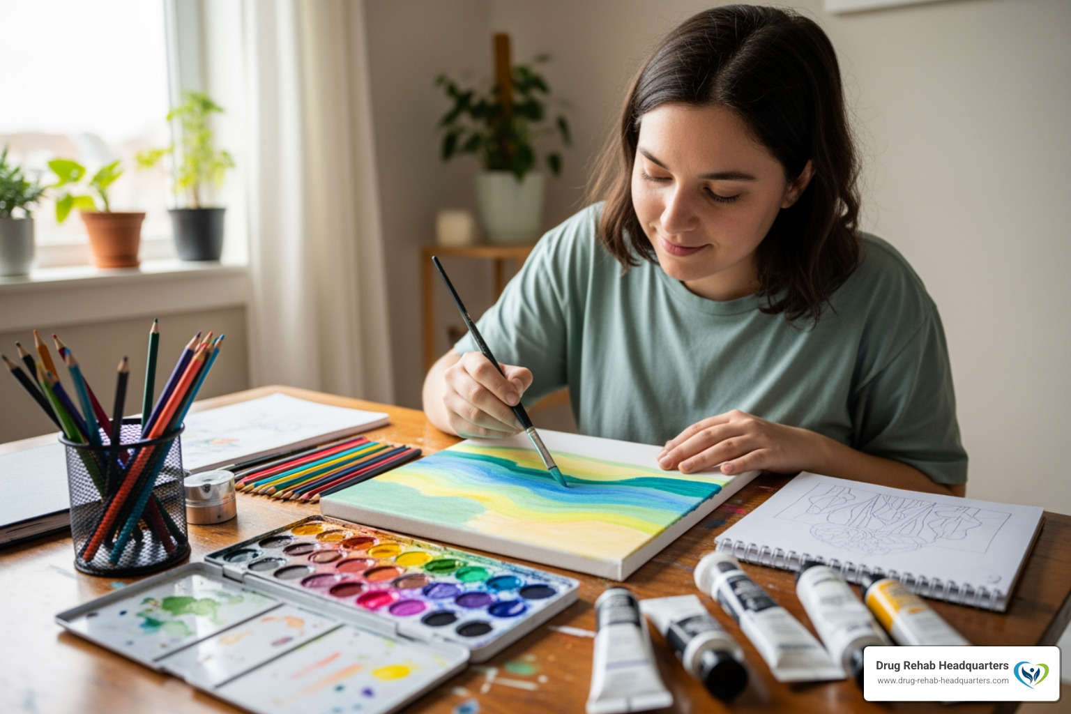 art therapy session in progress - what is holistic addiction treatment