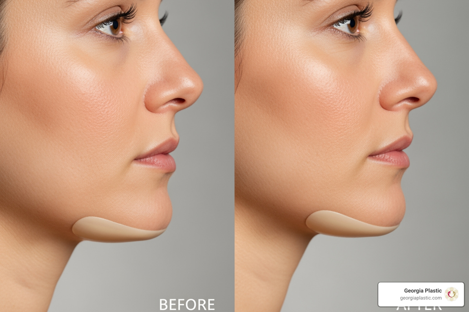 before-and-after comparison for a chin implant revision surgery - chin implant after 20 years before-and-after comparison for a chin implant revision surgery - chin implant after 20 years