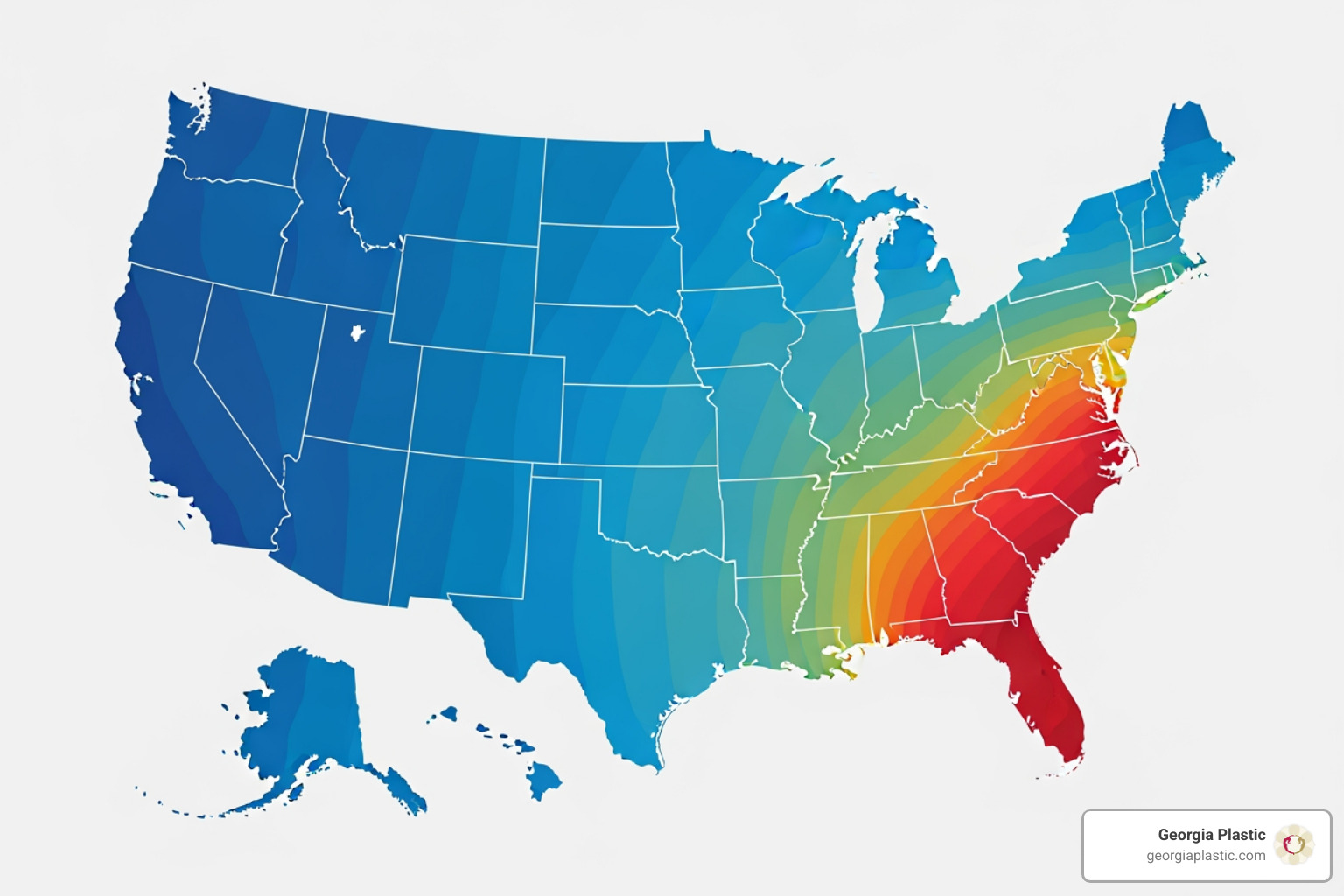 map showing cost variations in different US regions - boob reduction and lift price