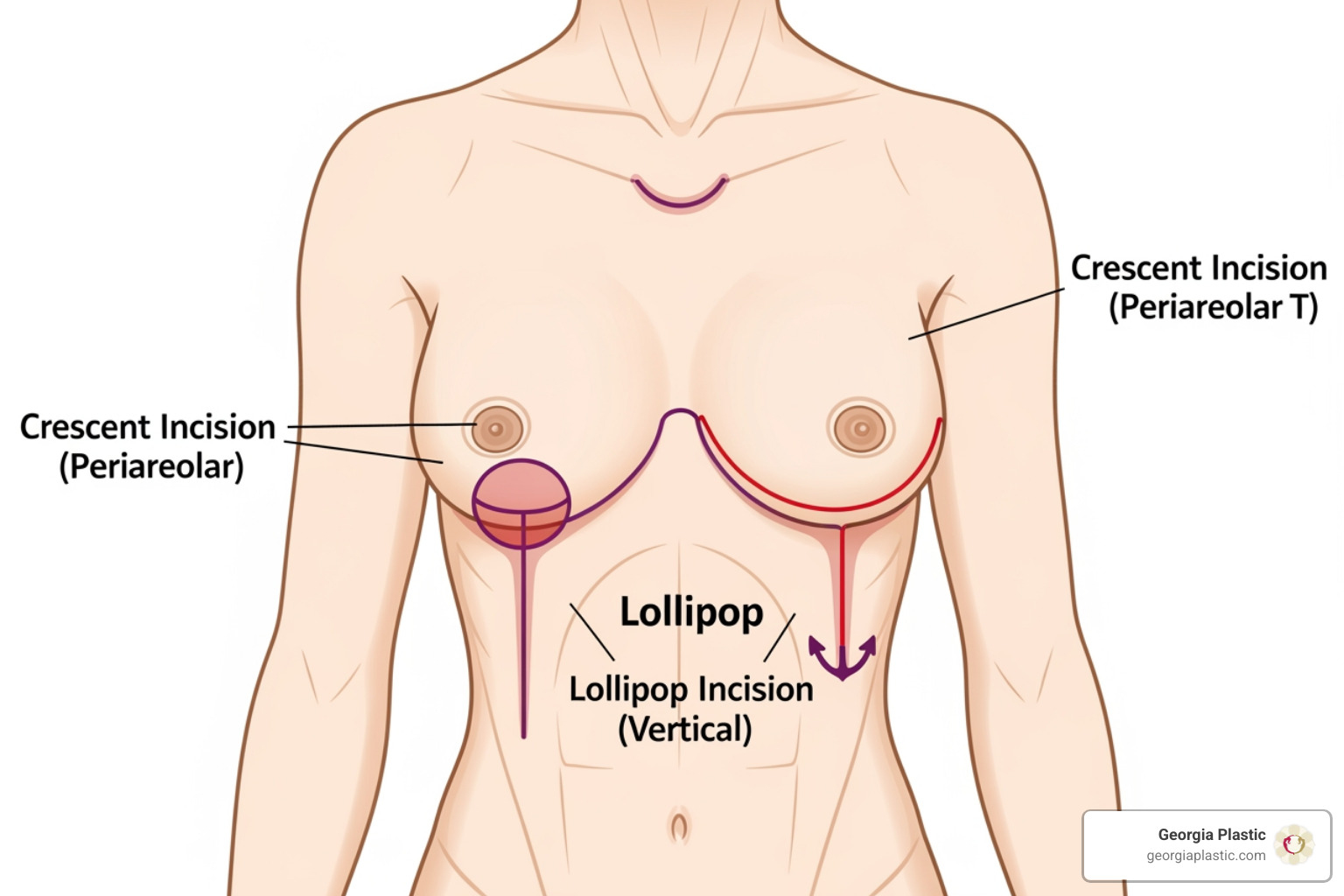 Breast lift incision patterns - breast lift without implants cost