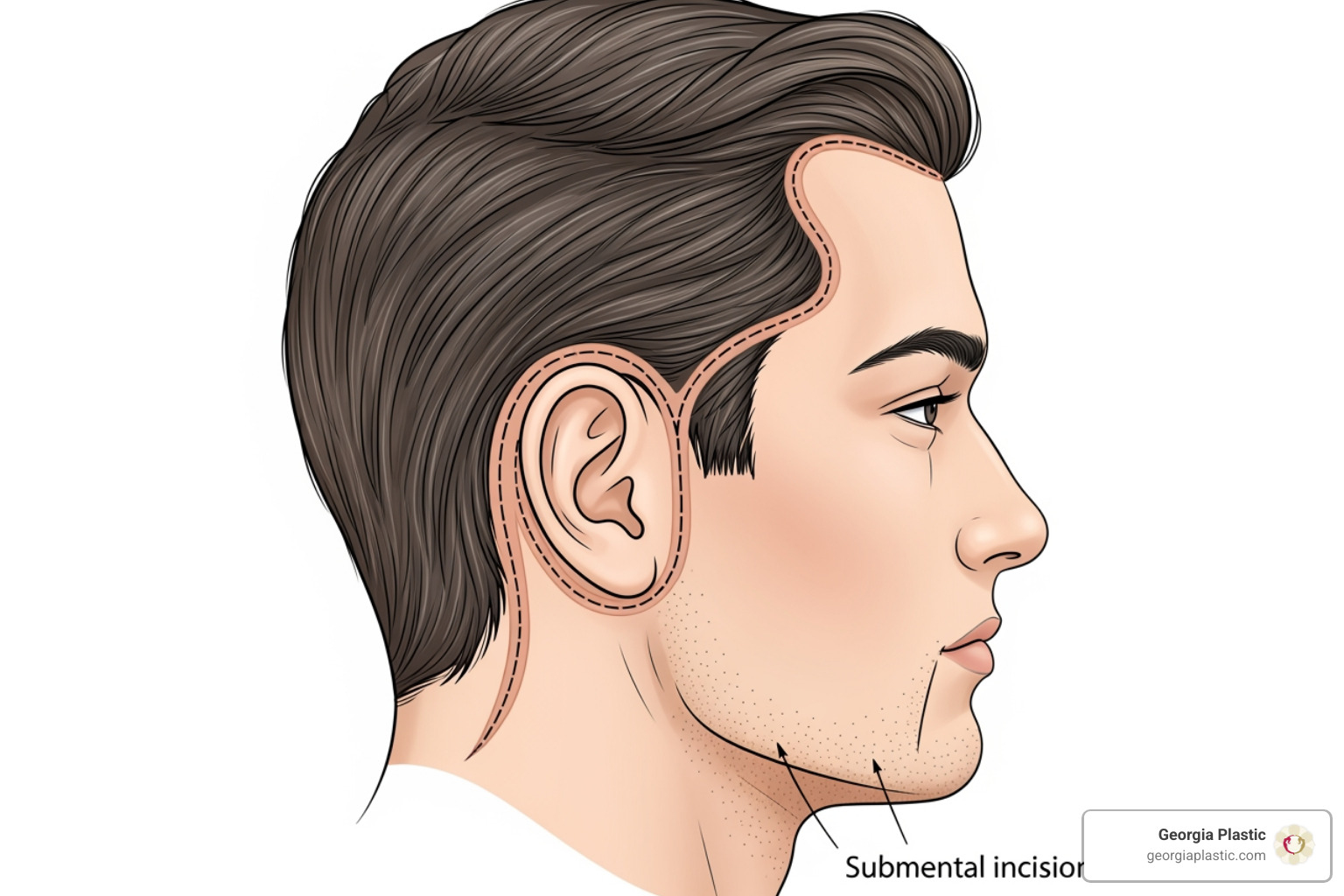 Temla Incision Beyond the Shave: Facelift Surgery Tailored for Men - Georgia Plastic ...