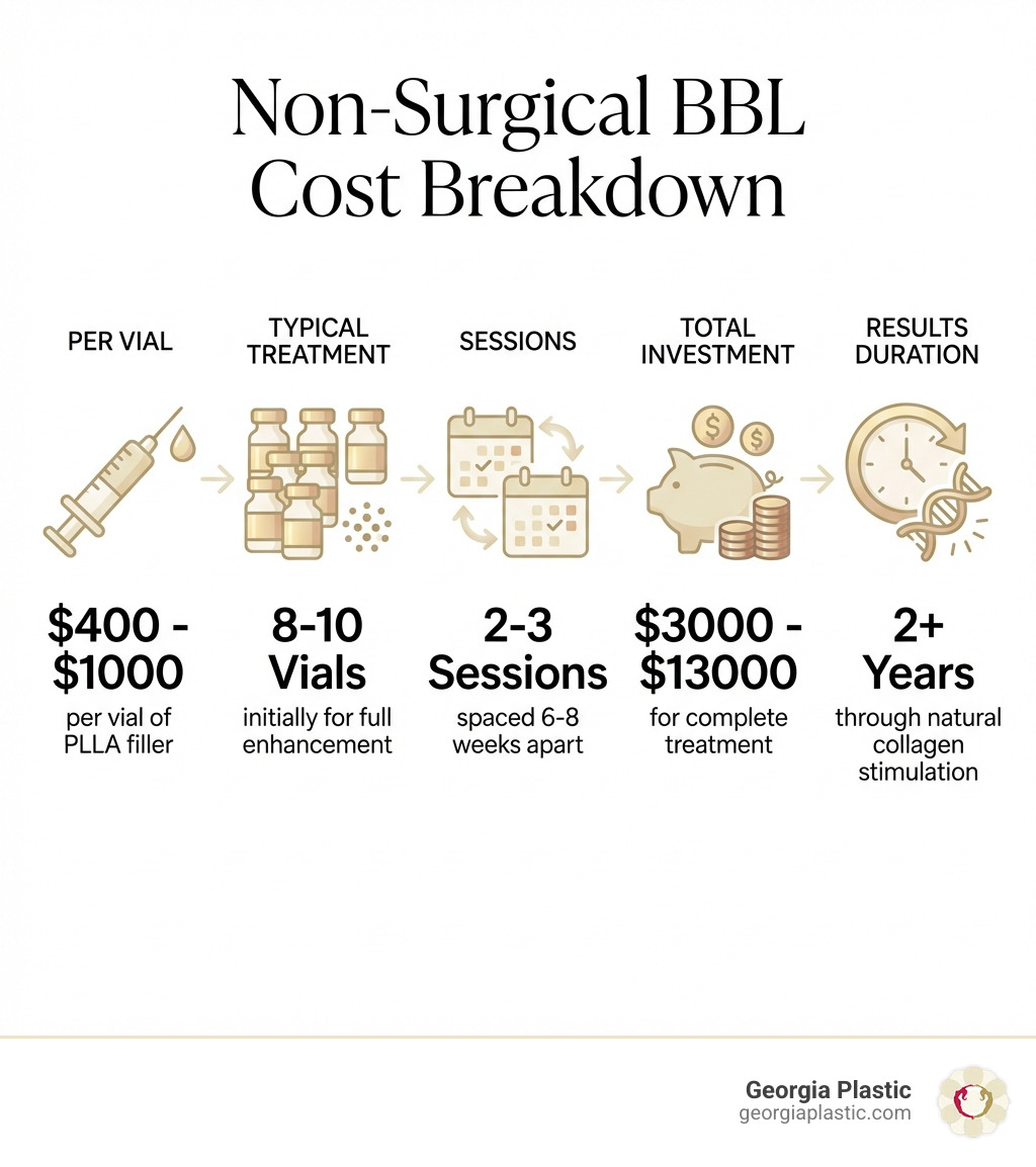 Non surgical BBL cost: Smart Guide 2026