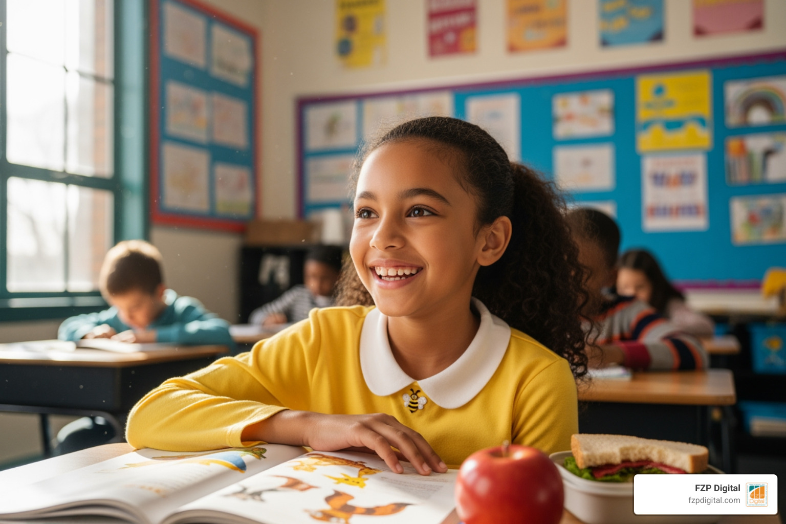 Nonprofit's impactful work, like a child smiling in a classroom - best website design for nonprofits Nonprofit's impactful work, like a child smiling in a classroom - best website design for nonprofits