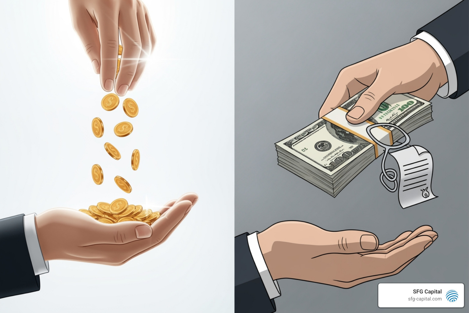 Flowchart comparing ERC and PPP - Employee Retention Credit loan