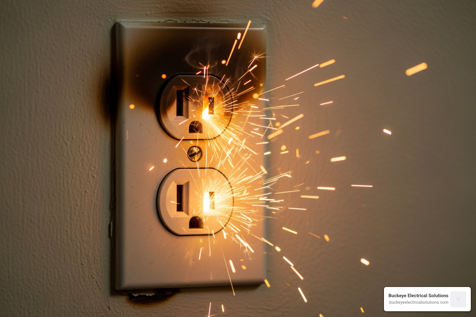 sparking electrical outlet - emergency electrical service northeast ohio