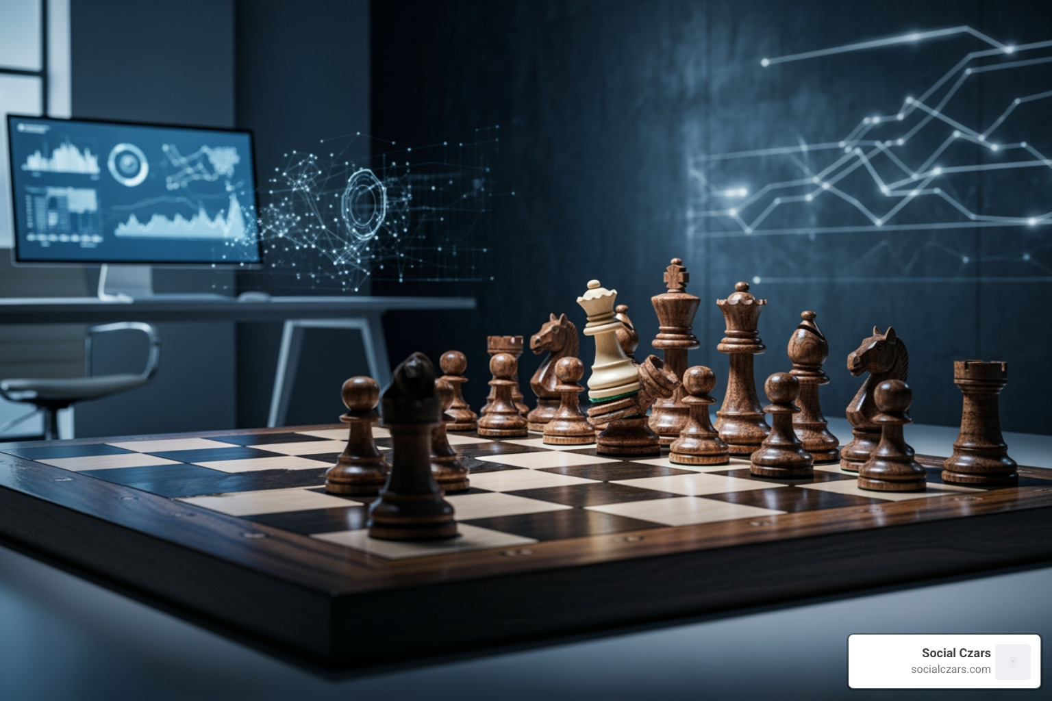 Chess board symbolizing strategic reputation management - Miami online reputation repair 
