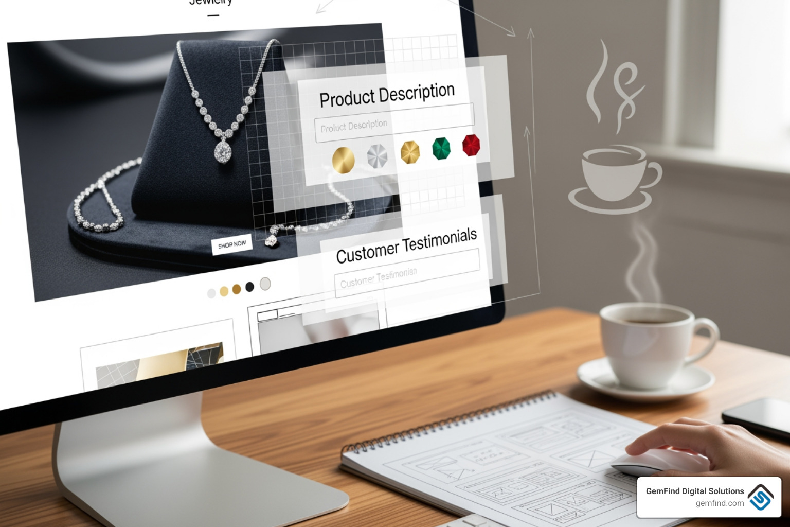luxury jewelry website homepage - Web Design for Jewelers