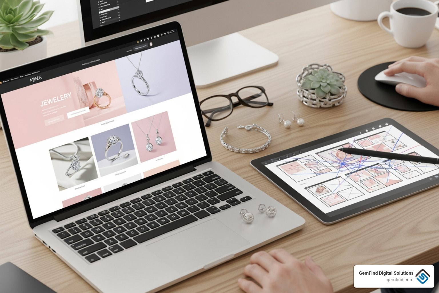 clean and neat jewelry product grid page - Web Design for Jewelers