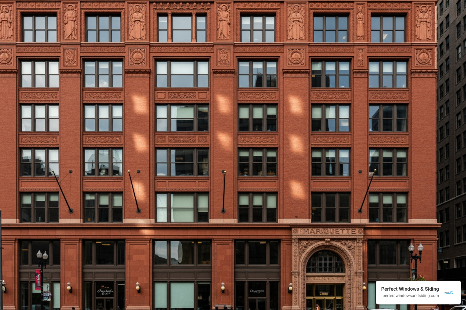 historic Marquette Building in Chicago - chicago window historic Marquette Building in Chicago - chicago window