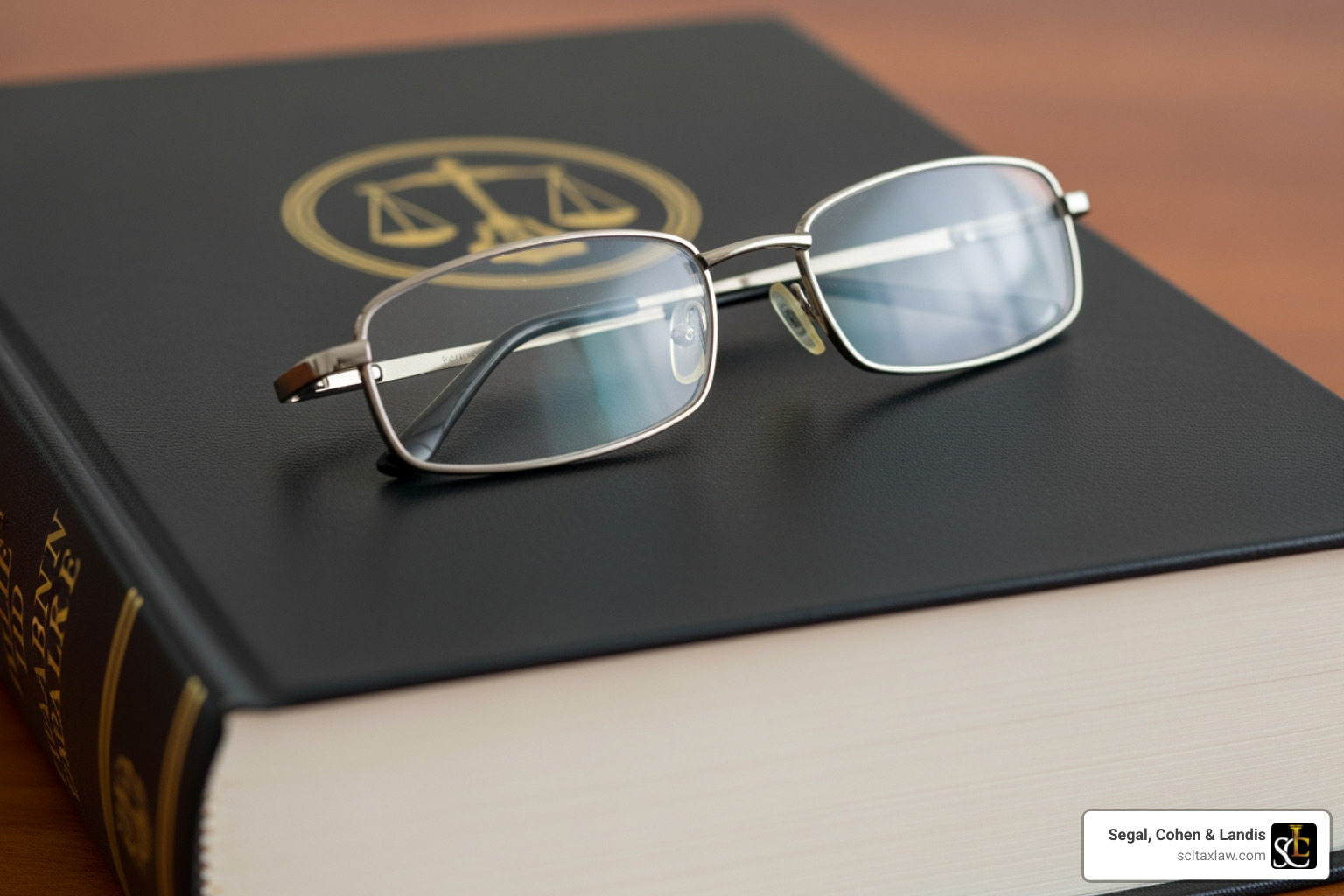 law book with glasses titled Internal Revenue Code - tax lawyers around me