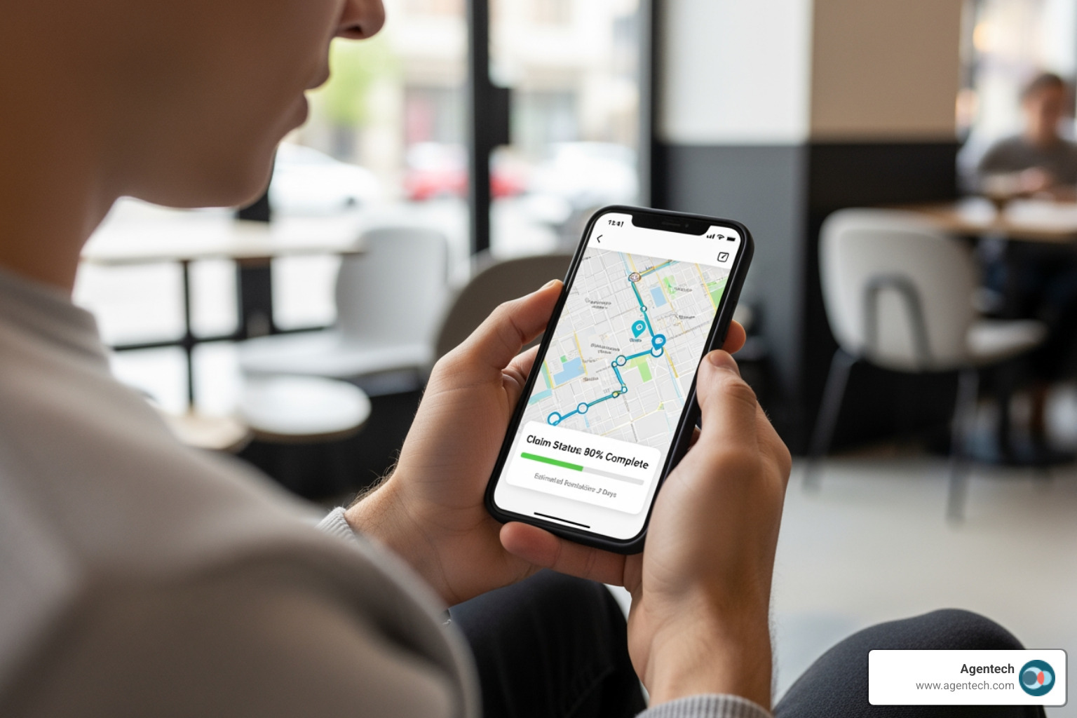 Policyholder tracking claim on mobile app - Insurance claims experience