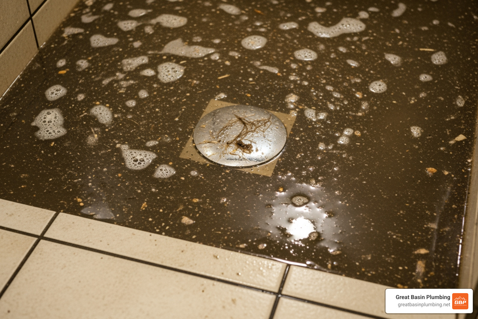 water backing up into a shower drain - after hours drain cleaning