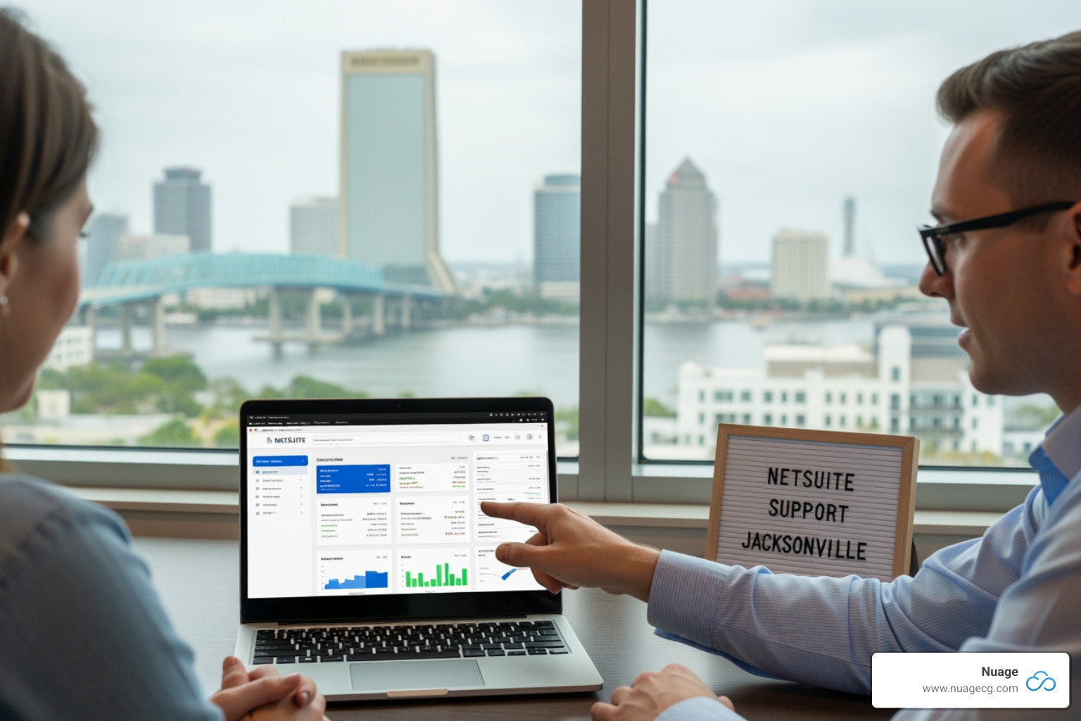 NetSuite dashboard in Jacksonville office - NetSuite Support Jacksonville