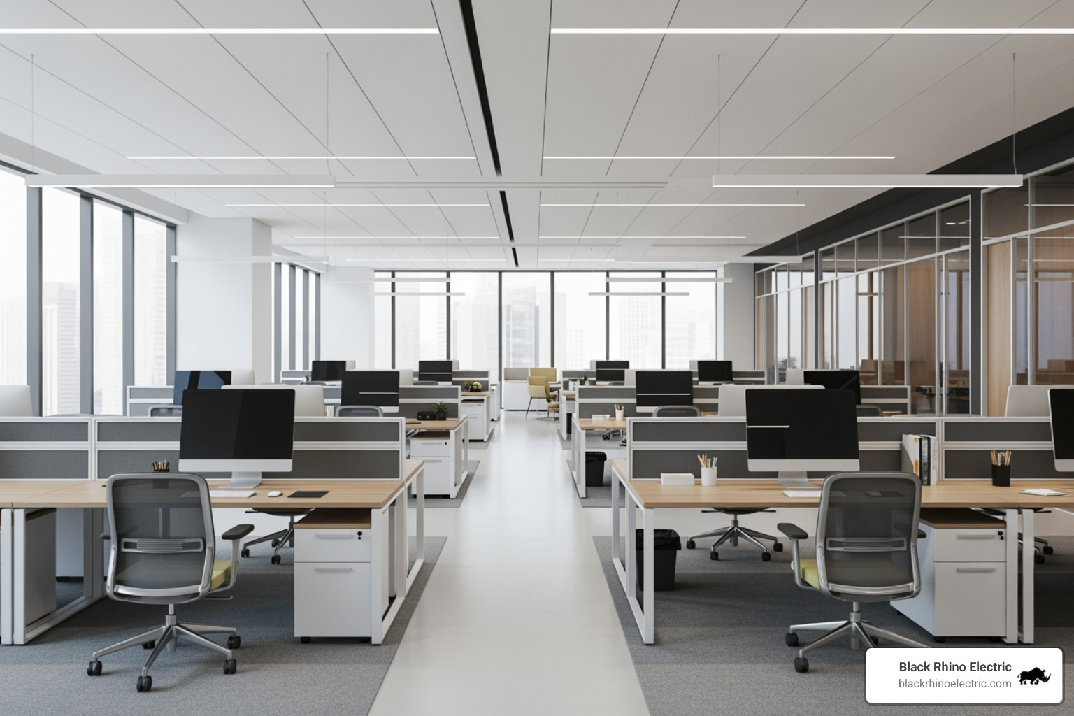 modern commercial office lighting - Commercial new construction electrical