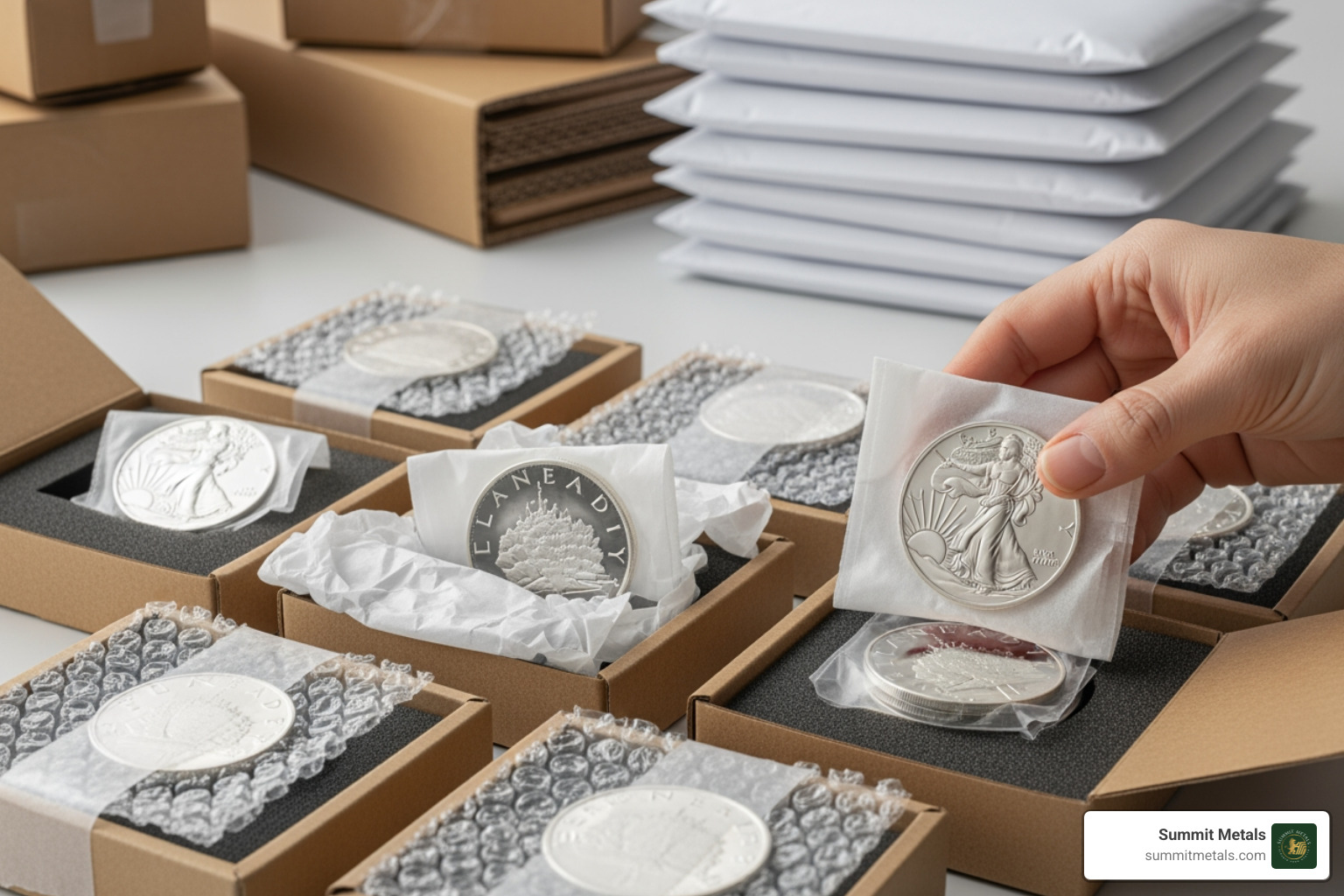shipping silver coins